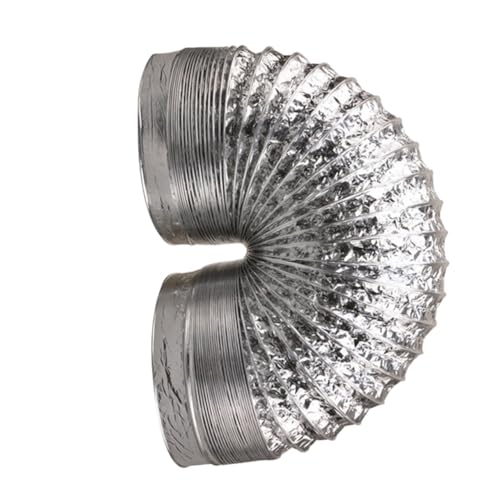 SOESFOUFU Hochtemperaturbeständiger Aluminiumfolie Abluftschlauch Ø Dicker Flexibler Luftkanal für Hvac Küchenentlüftung Badezimmer Gewächshaus und Luftzirkulation von SOESFOUFU