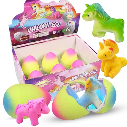 6 Stk Einhorn Überraschungseier, Schlüpfende Einhörner,Magisches Einhorn Ei Wasser Schlüpfen,Überraschungsei Einhorn Geschenke für Mädchen,Schlüpfendes Ei Einhorn Spielzeug,Wachstumsspielzeug Kinder 6 Stk Einhorn Überraschungseier, Schlüpfende Einhörner,Magisches Einhorn Ei Wasser Schlüpfen,Überraschungsei Einhorn Geschenke für Mädchen,Schlüpfendes Ei Einhorn Spielzeug,Wachstumsspielzeug Kinder von SOETDERT