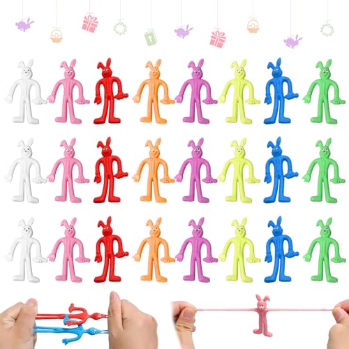 SOETDERT 24 Stk Schleuder Spielzeug, Ostern Slingshot Finger Spielzeug, Lustige Osterhase Schleuder Fingerspiel, Mini Gummi Finger Toys, Kinder Spielzeug Geschenk Party Mitgebsel, Zufällige Farbe SOETDERT 24 Stk Schleuder Spielzeug, Ostern Slingshot Finger Spielzeug, Lustige Osterhase Schleuder Fingerspiel, Mini Gummi Finger Toys, Kinder Spielzeug Geschenk Party Mitgebsel, Zufällige Farbe von SOETDERT