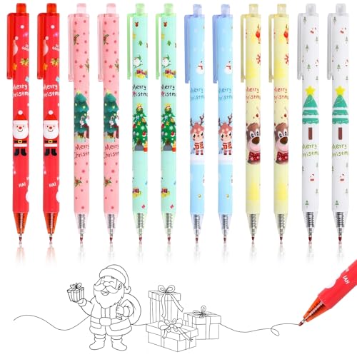 SOETDERT Kugelschreiber Weihnachten, 12 Stück Gelschreiber Stifte Weihnachten Cartoon Santa Rentier Weihnachtsbaum, Weihnachtsgel Tinte Stifte, Weihnachten Kleinigkeiten Kinder Partytütenfüller SOETDERT Kugelschreiber Weihnachten, 12 Stück Gelschreiber Stifte Weihnachten Cartoon Santa Rentier Weihnachtsbaum, Weihnachtsgel Tinte Stifte, Weihnachten Kleinigkeiten Kinder Partytütenfüller von SOETDERT