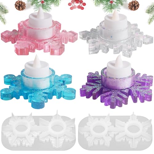 Silikonform Weihnachten, 2 Stück Silikonform Kerzenhalter Schneeflocken, Silikon Gießform Kerzenhalter, DIY Kerzenständer Silikonformen Schneeflocke Gießformen für Gips Epoxidharz Silikonform Weihnachten, 2 Stück Silikonform Kerzenhalter Schneeflocken, Silikon Gießform Kerzenhalter, DIY Kerzenständer Silikonformen Schneeflocke Gießformen für Gips Epoxidharz von SOETDERT