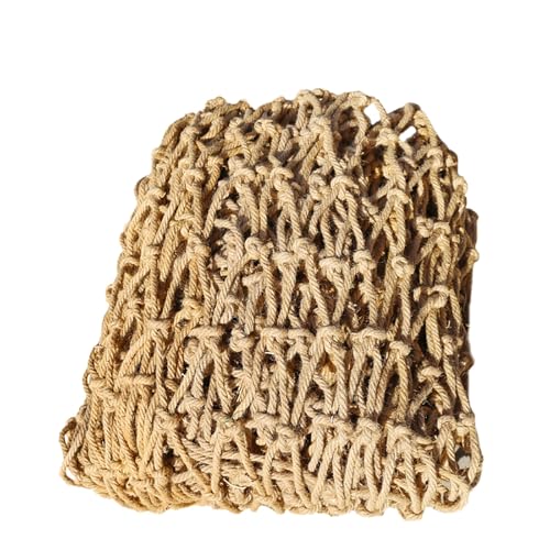 Biologisch Abbaubares Jute-Netz - Rein Handgewebt, Unabhängige Netzschnalle Gleichmäßiges Netz, Vintage Juteseil Pflanzenstütznetz, Balkon-Garten-Deckendekoration Im Freien, Anpassbar(2x2m,18mm) von SOFACHEN
