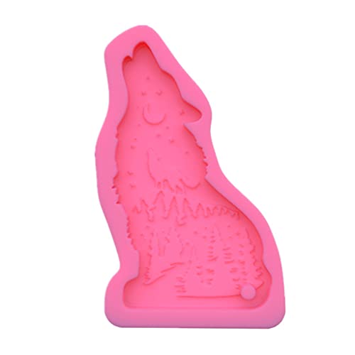 SOFEA Anhänger zum Aufhängen, glänzender Wolf, Schlüsselanhänger, Epoxidharz, Form für Halskettenanhänger, DIY, Basteln, Silikonform SOFEA Anhänger zum Aufhängen, glänzender Wolf, Schlüsselanhänger, Epoxidharz, Form für Halskettenanhänger, DIY, Basteln, Silikonform von SOFEA