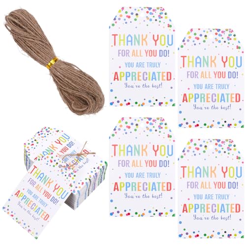 SOFPLATE 1 Box 100 Geschenkanhänger „Danke Für Alles Was Sie Tun“ 3x2" weiße Geschenkanhänger Aus Papier Mit Schnur Buntes Dankeschön Etikett Für Hochzeit Party Mitarbeiter Muttertag Lehrertag Ernteda SOFPLATE 1 Box 100 Geschenkanhänger „Danke Für Alles Was Sie Tun“ 3x2" weiße Geschenkanhänger Aus Papier Mit Schnur Buntes Dankeschön Etikett Für Hochzeit Party Mitarbeiter Muttertag Lehrertag Ernteda von SOFPLATE