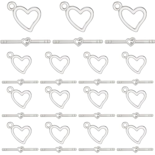 SOFPLATE 1 Box 100 Sets Silberner Herz Knebelverschluss Knebelverschluss Für Armbänder Großpackung Legierung Tibetische Liebesherzen T Stab Verschluss Schmuckverbinder Beschläge Für Die Schmuckherstel SOFPLATE 1 Box 100 Sets Silberner Herz Knebelverschluss Knebelverschluss Für Armbänder Großpackung Legierung Tibetische Liebesherzen T Stab Verschluss Schmuckverbinder Beschläge Für Die Schmuckherstel von SOFPLATE