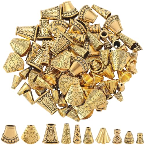 SOFPLATE 1 Box 100 Stück 10 Stile Goldene Perlenkappen Blumenn Endkappen Legierung Tibetischer Stil Antik Gold Perlen Quasten Abstandshalter Enden Für Schmuckherstellung Halsketten Armbänder Ohrringe SOFPLATE 1 Box 100 Stück 10 Stile Goldene Perlenkappen Blumenn Endkappen Legierung Tibetischer Stil Antik Gold Perlen Quasten Abstandshalter Enden Für Schmuckherstellung Halsketten Armbänder Ohrringe von SOFPLATE