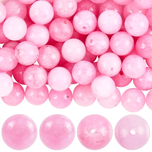 SOFPLATE 1 Box 100 Stück Rosa Jadeperlen 8mm Rosa Edelsteinperlen Lose Runde Natürliche Kristalle Poliert Glatt Achat Abstandshalter Für Schmuckherstellung Fundstücke DIY Basteln Ohrringe Armbänder Ge SOFPLATE 1 Box 100 Stück Rosa Jadeperlen 8mm Rosa Edelsteinperlen Lose Runde Natürliche Kristalle Poliert Glatt Achat Abstandshalter Für Schmuckherstellung Fundstücke DIY Basteln Ohrringe Armbänder Ge von SOFPLATE