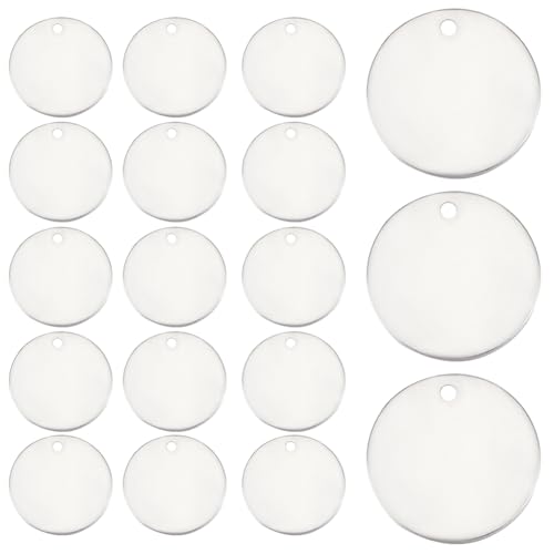 SOFPLATE 1 Box 100 Stück Runde Stanzrohlinge Metall Anhänger Charms 304 Flache Runde Anhänger Aus Edelstahl Für Hunde Und Katzenhalsbänder Silberner Anhänger Mit Haustiergravur Für Die Schmuckherstel SOFPLATE 1 Box 100 Stück Runde Stanzrohlinge Metall Anhänger Charms 304 Flache Runde Anhänger Aus Edelstahl Für Hunde Und Katzenhalsbänder Silberner Anhänger Mit Haustiergravur Für Die Schmuckherstel von SOFPLATE