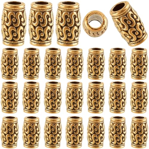 SOFPLATE 1 Box 100 Stück Säulen Abstandsperlen Legierung Großes Loch Europäische Perlen Lose Tibetische Antike Goldene Metallperlen Gebogene Lose Hohle Röhrenperlen Zur Schmuckherstellung Halsketten A SOFPLATE 1 Box 100 Stück Säulen Abstandsperlen Legierung Großes Loch Europäische Perlen Lose Tibetische Antike Goldene Metallperlen Gebogene Lose Hohle Röhrenperlen Zur Schmuckherstellung Halsketten A von SOFPLATE