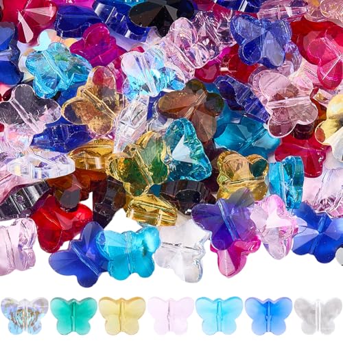 SOFPLATE 1 Box 100 Stück Schmetterlings Glasperlen Kristall Schmetterlingsperlen Lose Mini Transparent Facettiert Glänzend Abstandshalter Für Schmuckherstellung DIY Basteln Armbänd SOFPLATE 1 Box 100 Stück Schmetterlings Glasperlen Kristall Schmetterlingsperlen Lose Mini Transparent Facettiert Glänzend Abstandshalter Für Schmuckherstellung DIY Basteln Armbänd von SOFPLATE