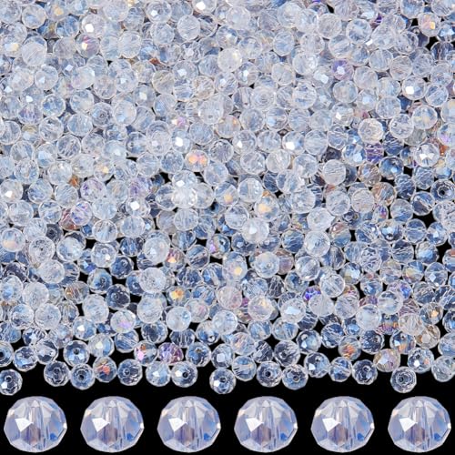 SOFPLATE 1 Box 1000 Stück Facettierte Glasperlen Klare ab Kristallperlen Großpackung 6x5mm Edelstein Lose Rondell Abstandsperlen Zum Perlenbinden Armbänder Halsketten Anhänger Sonnenfänger Schmuckher SOFPLATE 1 Box 1000 Stück Facettierte Glasperlen Klare ab Kristallperlen Großpackung 6x5mm Edelstein Lose Rondell Abstandsperlen Zum Perlenbinden Armbänder Halsketten Anhänger Sonnenfänger Schmuckher von SOFPLATE