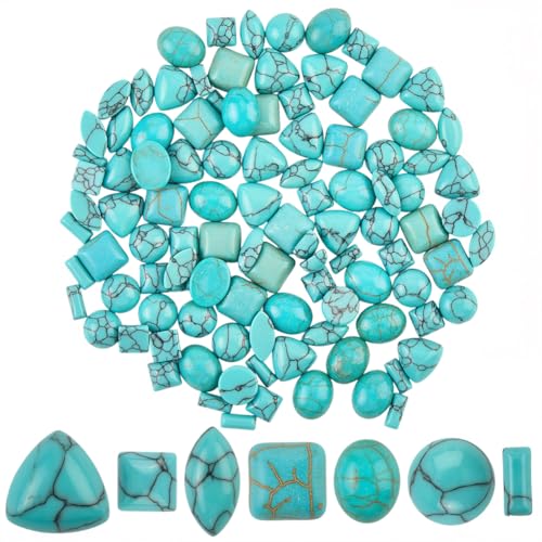 SOFPLATE 1 Box 112 Stück 7 Stile Türkisstein Cabochons Flache Rückseite Edelstein Synthetische Textur Oval Quadratisch Pferdeauge Dreieckig Rechteckig Cabochon Ohne Loch Für Die Schmuckherstellung DIY SOFPLATE 1 Box 112 Stück 7 Stile Türkisstein Cabochons Flache Rückseite Edelstein Synthetische Textur Oval Quadratisch Pferdeauge Dreieckig Rechteckig Cabochon Ohne Loch Für Die Schmuckherstellung DIY von SOFPLATE