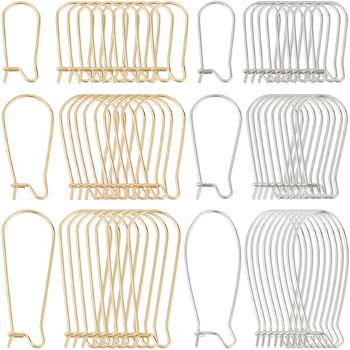 SOFPLATE 1 Box 120 Stück 6 Stile Silberne Nieren Ohrringhaken Edelstahl Ohrring Beschläge Großpackung U Förmige Echte 18K Vergoldete Ohrhaken Lange Tropfenförmige Baumelnde Ohrhaken Für Schmuckherstel SOFPLATE 1 Box 120 Stück 6 Stile Silberne Nieren Ohrringhaken Edelstahl Ohrring Beschläge Großpackung U Förmige Echte 18K Vergoldete Ohrhaken Lange Tropfenförmige Baumelnde Ohrhaken Für Schmuckherstel von SOFPLATE