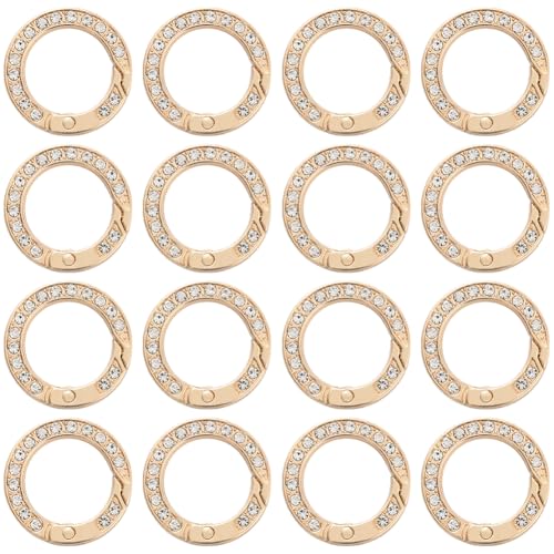 SOFPLATE 1 Box 16 Stück 25mm Strass Schlüsselanhängerring Goldener Karabinerverschluss Kleine Runde Schnappschnalle Metall O Ringe Schnalle Schlüsselanhängerhaken Für Schmuckherstellung Zubehör DIY Ha SOFPLATE 1 Box 16 Stück 25mm Strass Schlüsselanhängerring Goldener Karabinerverschluss Kleine Runde Schnappschnalle Metall O Ringe Schnalle Schlüsselanhängerhaken Für Schmuckherstellung Zubehör DIY Ha von SOFPLATE