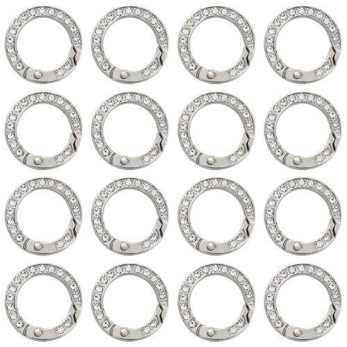 SOFPLATE 1 Box 16 Stück 25mm Strass Schlüsselring Silberne Feder O Ringe Runde Schnappschnalle Kleiner Metall Karabinerverschluss Schlüsselanhängerhaken Für Schmuckherstellung Zubehör DIY Handtasche T SOFPLATE 1 Box 16 Stück 25mm Strass Schlüsselring Silberne Feder O Ringe Runde Schnappschnalle Kleiner Metall Karabinerverschluss Schlüsselanhängerhaken Für Schmuckherstellung Zubehör DIY Handtasche T von SOFPLATE