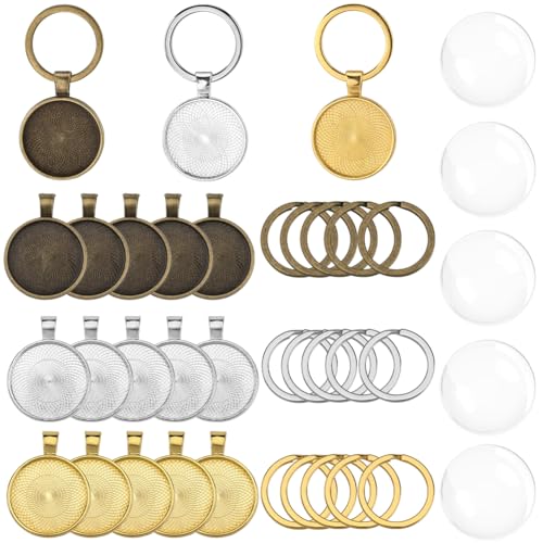 SOFPLATE 1 Box 18 Sets 3 Farben Cabochon Schlüsselanhänger Set Tablett Charms Großpackung Gold Silber Bronze Metalllegierung Glas Grundlegender Blanker Eisen Schlüsselanhänger Charm Für Die Schmuckher SOFPLATE 1 Box 18 Sets 3 Farben Cabochon Schlüsselanhänger Set Tablett Charms Großpackung Gold Silber Bronze Metalllegierung Glas Grundlegender Blanker Eisen Schlüsselanhänger Charm Für Die Schmuckher von SOFPLATE