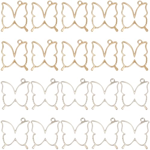 SOFPLATE 1 Box 20 Stück 2 Farben Hohle Schmetterlingsanhänger Lünettenanhänger Großpackung Große Legierung Insekt Tier Gold Weiß K Anhänger Offene Rückseite Lünetten Für Die Herstellung von Kunstharzs SOFPLATE 1 Box 20 Stück 2 Farben Hohle Schmetterlingsanhänger Lünettenanhänger Großpackung Große Legierung Insekt Tier Gold Weiß K Anhänger Offene Rückseite Lünetten Für Die Herstellung von Kunstharzs von SOFPLATE