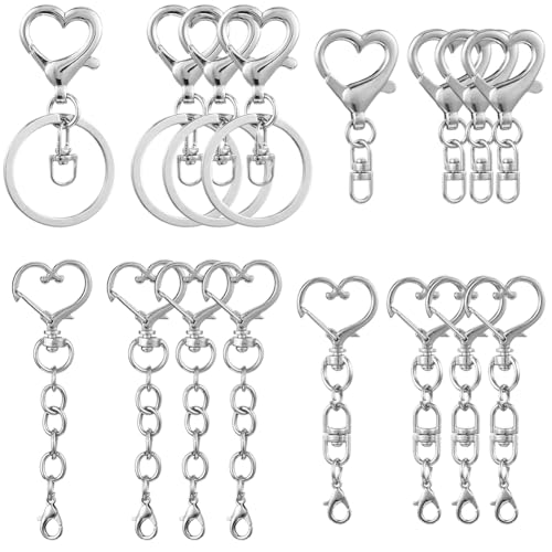 SOFPLATE 1 Box 20 Stück 4 Stile Silber Herz Karabinerverschlüsse Herzform Drehverschluss Bulk Legierung Metall Offene Spaltringe Push Gate Karabinerhaken Schlüsselanhänger für Schlüsselanhänger SOFPLATE 1 Box 20 Stück 4 Stile Silber Herz Karabinerverschlüsse Herzform Drehverschluss Bulk Legierung Metall Offene Spaltringe Push Gate Karabinerhaken Schlüsselanhänger für Schlüsselanhänger von SOFPLATE