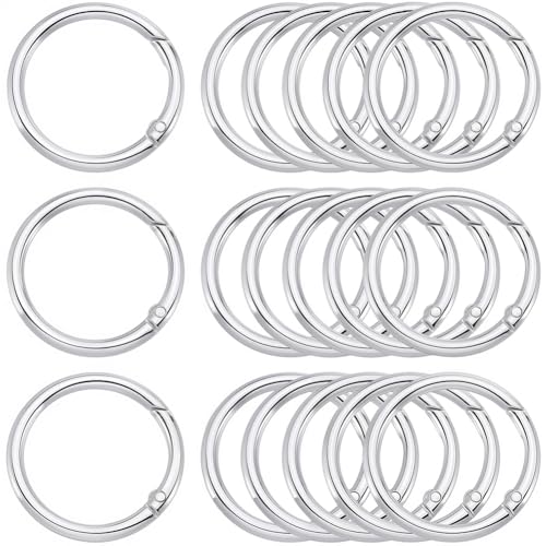 SOFPLATE 1 Box 20 Stück 40mm Runder Karabinerhaken Druckknopf Silberne Feder O Ringe Verschluss Aus Metalllegierung Schlüsselanhänger Mini Clips Schnalle Karabinerhaken Für Geldbeutelgurt Tasche Hand SOFPLATE 1 Box 20 Stück 40mm Runder Karabinerhaken Druckknopf Silberne Feder O Ringe Verschluss Aus Metalllegierung Schlüsselanhänger Mini Clips Schnalle Karabinerhaken Für Geldbeutelgurt Tasche Hand von SOFPLATE