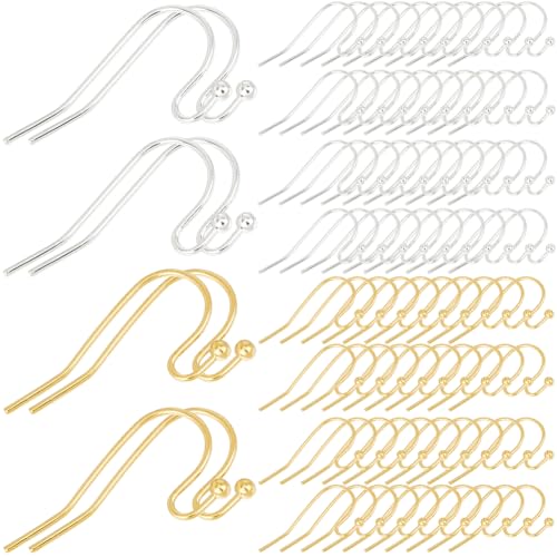 SOFPLATE 1 Box 200 Stück 2 Stile Fischhaken Ohrringhaken Edelstahl Ohrring Beschläge Großpackung Gold Französische Ohrhaken Silber Baumelnde Kugel Punkt Ohrring Drähte Für Schmuckherstellungszubehör D SOFPLATE 1 Box 200 Stück 2 Stile Fischhaken Ohrringhaken Edelstahl Ohrring Beschläge Großpackung Gold Französische Ohrhaken Silber Baumelnde Kugel Punkt Ohrring Drähte Für Schmuckherstellungszubehör D von SOFPLATE