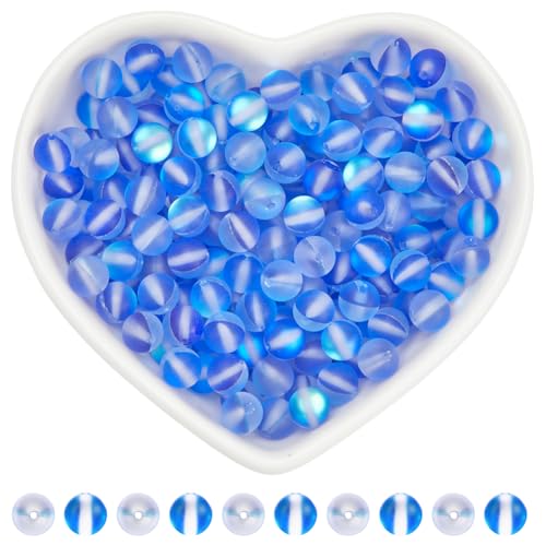 SOFPLATE 1 Box 200 Stück Mondstein Glasperlen 6mm Mattierte Blaue Perlen Runde Holografisch Gefärbte Blaue Meerjungfrau Lose Perlen In Großpackung Für Die Schmuckherstellung Damenarmbänder Halsketten SOFPLATE 1 Box 200 Stück Mondstein Glasperlen 6mm Mattierte Blaue Perlen Runde Holografisch Gefärbte Blaue Meerjungfrau Lose Perlen In Großpackung Für Die Schmuckherstellung Damenarmbänder Halsketten von SOFPLATE