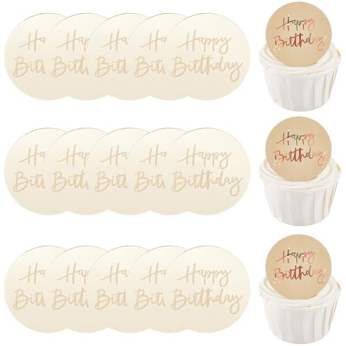 SOFPLATE 1 Box 21 Stück Goldfarbene Runde Kuchendekoration Acrylscheibe Cupcake Topper 5cm Spiegelkreis Gravur „Happy Birthday“ Dessert Cupcakes Kartendekorationen Für Geburtstagspartys Backen DIY De SOFPLATE 1 Box 21 Stück Goldfarbene Runde Kuchendekoration Acrylscheibe Cupcake Topper 5cm Spiegelkreis Gravur „Happy Birthday“ Dessert Cupcakes Kartendekorationen Für Geburtstagspartys Backen DIY De von SOFPLATE