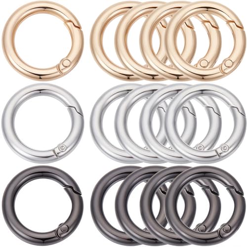 SOFPLATE 1 Box 24 Stück 3 Farben 1 Zoll 25mm Feder O Ring Clip Schlüsselanhänger Runder Karabinerhaken Großpackung Große Metalllegierung Schwarz Gold Silber Ring Karabinerhaken Für Schlüsselanhänger SOFPLATE 1 Box 24 Stück 3 Farben 1 Zoll 25mm Feder O Ring Clip Schlüsselanhänger Runder Karabinerhaken Großpackung Große Metalllegierung Schwarz Gold Silber Ring Karabinerhaken Für Schlüsselanhänger von SOFPLATE