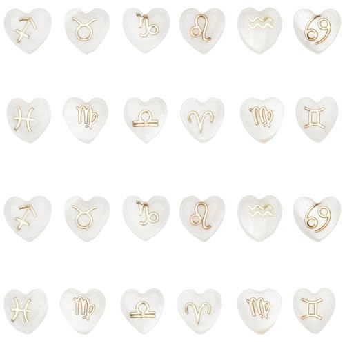 SOFPLATE 1 Box 24 Stück Weiße Herz Muschelperlen Sternzeichen Perlen Klein Goldweiß 12 Sternbilder Sternzeichen Abstandshalter Glücksperle Zur Schmuckherstellung Armbänder Halsketten Ohrringe Geburtst SOFPLATE 1 Box 24 Stück Weiße Herz Muschelperlen Sternzeichen Perlen Klein Goldweiß 12 Sternbilder Sternzeichen Abstandshalter Glücksperle Zur Schmuckherstellung Armbänder Halsketten Ohrringe Geburtst von SOFPLATE