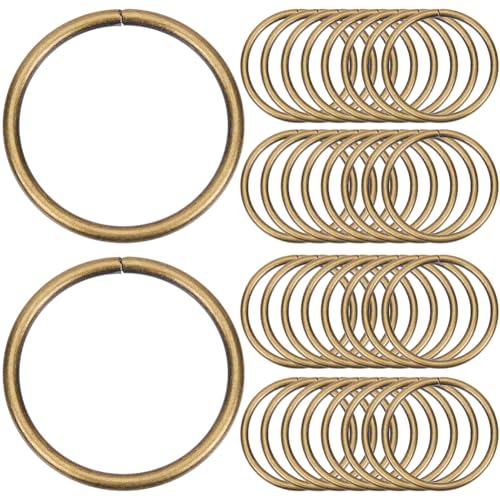 SOFPLATE 1 Box 30 Stück Robuster 38 Mm Schlüsselring Geteilt Metall O Ringe Schnalle Antike Bronze Runde Ringe Mehrzweck Eisenverbinder Für Hardware Taschen Hundeleinen Makramee Camping Bastelprojekte von SOFPLATE
