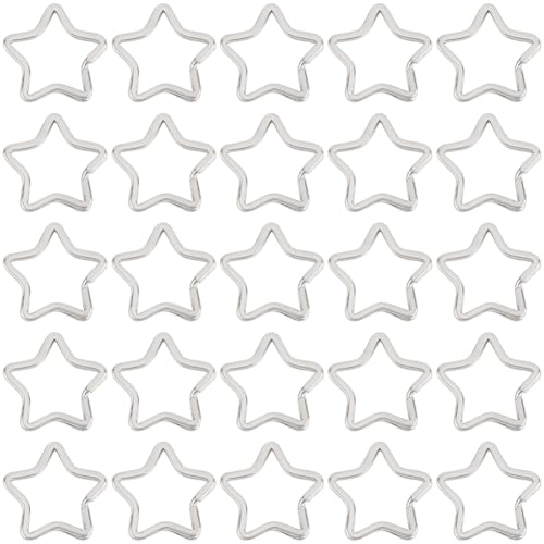 SOFPLATE 1 Box 30 Stück Stern Schlüsselanhänger Ring Metall flach geteilte Schlüsselanhänger Ringe Silberlegierung Sterne Heavy Duty Große hängende Halter Schlüsselanhänger Zubehör für Schlüsselbänder SOFPLATE 1 Box 30 Stück Stern Schlüsselanhänger Ring Metall flach geteilte Schlüsselanhänger Ringe Silberlegierung Sterne Heavy Duty Große hängende Halter Schlüsselanhänger Zubehör für Schlüsselbänder von SOFPLATE