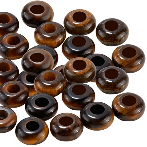 SOFPLATE 1 Box 30 Stück Tigerauge Perlen Mit Großem Loch Edelstein Abstandshalterperlen Mit Großem Loch Dunkelbrauner Edelstein Lose Makramee Perlen In Großpackung Für Schmuck Damen Stift Haare Halske SOFPLATE 1 Box 30 Stück Tigerauge Perlen Mit Großem Loch Edelstein Abstandshalterperlen Mit Großem Loch Dunkelbrauner Edelstein Lose Makramee Perlen In Großpackung Für Schmuck Damen Stift Haare Halske von SOFPLATE