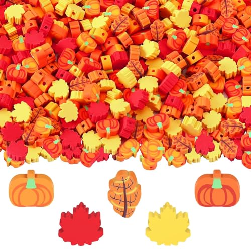 SOFPLATE 1 Box 300 Stück Herbst Tonperlen Thanksgiving Bastelperlen Bunt Herbstblatt Kürbis Klein Polymer Ton Glatt Lose Abstandshalter Kits Zubehör Für Die Schmuckherstellung Armbänder Halsketten DIY SOFPLATE 1 Box 300 Stück Herbst Tonperlen Thanksgiving Bastelperlen Bunt Herbstblatt Kürbis Klein Polymer Ton Glatt Lose Abstandshalter Kits Zubehör Für Die Schmuckherstellung Armbänder Halsketten DIY von SOFPLATE