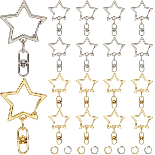 SOFPLATE 1 Box 40 Stück 2 Farben Sternverschluss Sternförmiger Schlüsselanhänger Clip Großpackung Legierung Gold Silber Hohle Metallschnalle Federhaken Druckknopf Drehclips Für Schlüsselringe Schlüsse SOFPLATE 1 Box 40 Stück 2 Farben Sternverschluss Sternförmiger Schlüsselanhänger Clip Großpackung Legierung Gold Silber Hohle Metallschnalle Federhaken Druckknopf Drehclips Für Schlüsselringe Schlüsse von SOFPLATE