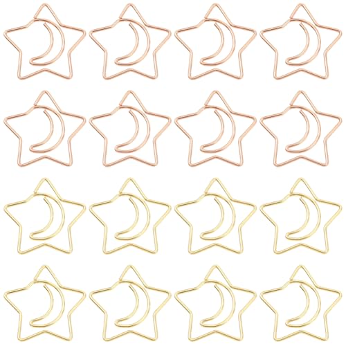 SOFPLATE 1 Box 40 Stück 2 Farben kleine goldene Stern-Büroklammern, Mini-dekorative Büroklammern, Gold, Rotgold, himmlisches Metall, Tagebuch, Papierklemmen, Lesezeichen, Clip für Büro, Dokumente SOFPLATE 1 Box 40 Stück 2 Farben kleine goldene Stern-Büroklammern, Mini-dekorative Büroklammern, Gold, Rotgold, himmlisches Metall, Tagebuch, Papierklemmen, Lesezeichen, Clip für Büro, Dokumente von SOFPLATE