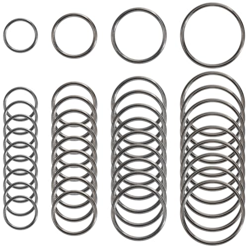 SOFPLATE 1 Box 40 Stück 4 Stile Metall O Ring Robuster Metall Verbindungsring Rotguss Legierung Geschweißter Makramee Kreis Runder Hängender Verbindungsschnallenring Für Makramee Handtaschen Hundelein SOFPLATE 1 Box 40 Stück 4 Stile Metall O Ring Robuster Metall Verbindungsring Rotguss Legierung Geschweißter Makramee Kreis Runder Hängender Verbindungsschnallenring Für Makramee Handtaschen Hundelein von SOFPLATE