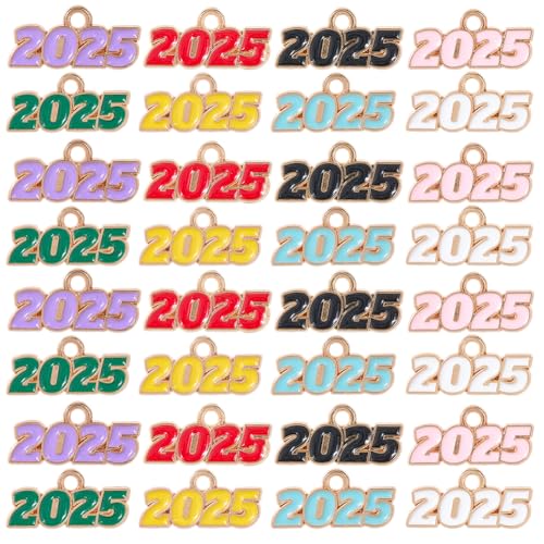SOFPLATE 1 Box 48 Stück 8 Farben Jahresanhänger 2025 Legierungen Emaille Anhänger Zahlen Abschlusshut Quaste Hängendes Ornament Metallanhänger Für Halsketten Ohrringe Armbänder Schmuckherstellung Zube SOFPLATE 1 Box 48 Stück 8 Farben Jahresanhänger 2025 Legierungen Emaille Anhänger Zahlen Abschlusshut Quaste Hängendes Ornament Metallanhänger Für Halsketten Ohrringe Armbänder Schmuckherstellung Zube von SOFPLATE