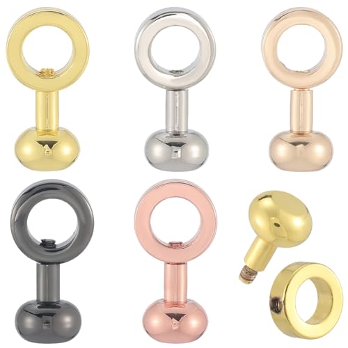 SOFPLATE 1 Box 5 Stück 5 Farben Reißverschluss-Einsatz Schnalle Geldbörse Kettenverbinder Kupfer Reißverschluss Pull Ersatz Mini Metallclip Zubehör für DIY Geldbörse Pochette Pouch Handwerk Anfänger von SOFPLATE