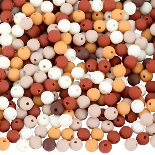 SOFPLATE 1 Box 500 Stück Mattierte Acrylperlen 8mm Matte Kunststoffperlen Großpackung Farbmix Kokosnussbraun Pastell Matte Kugeln Runde Lose Perlen Für Armbande Halskette Schmuckherstellungsset Schlü von SOFPLATE