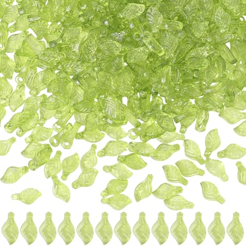 SOFPLATE 1 Box 500 Stück grüne Blätter-Perlen, Acryl, baumelnde Charms, kleine Blätter, zum Aufhängen, transparent, glatt, lose Abstandshalter, Anhänger, Zubehör, für Schmuckherstellung, Halsketten SOFPLATE 1 Box 500 Stück grüne Blätter-Perlen, Acryl, baumelnde Charms, kleine Blätter, zum Aufhängen, transparent, glatt, lose Abstandshalter, Anhänger, Zubehör, für Schmuckherstellung, Halsketten von SOFPLATE