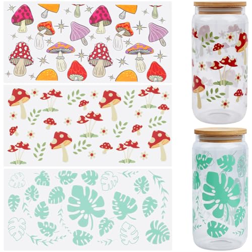 SOFPLATE 1 Box 6 Bögen 3 Stile Transferfolien Für Glasbecher UV TDF Becherfolien UVDTF Transferaufkleber Blumen Und Pilz Motive Wasserfeste Aufkleber Für Trinkbecher Wasserflaschen Dekorationen DIY B SOFPLATE 1 Box 6 Bögen 3 Stile Transferfolien Für Glasbecher UV TDF Becherfolien UVDTF Transferaufkleber Blumen Und Pilz Motive Wasserfeste Aufkleber Für Trinkbecher Wasserflaschen Dekorationen DIY B von SOFPLATE