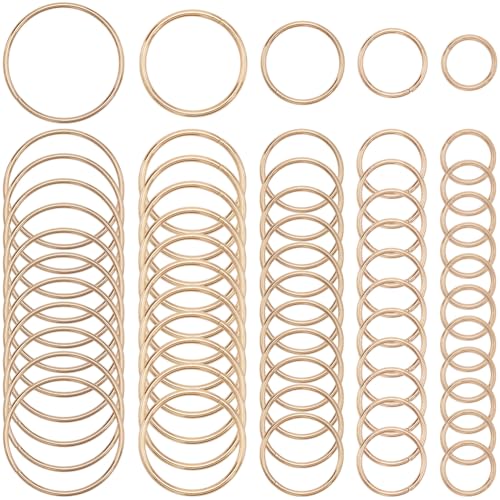 SOFPLATE 1 Box 60 Stück 15mm 20mm 25mm 32mm 38mm Goldfarbene O Ring Schnalle Runder Schlüsselring Aus Metall Mehrzweck Biegeringe Aus Eisen Feder O Ring Großpackung Für Hardware Taschen Hundelein von SOFPLATE