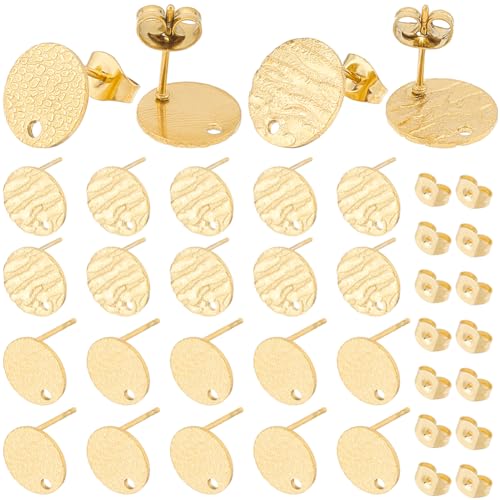 SOFPLATE 1 Box 60 Stück 2 Stil Ohrstecker Aus EdelstahlGoldene Ohrstecker Mit SchlaufeStrukturierte Flache RückseiteOhrsteckerkomponenten Mit OhrmutternRunde Ohrstecker Zur SchmuckherstellungZubehör Z SOFPLATE 1 Box 60 Stück 2 Stil Ohrstecker Aus EdelstahlGoldene Ohrstecker Mit SchlaufeStrukturierte Flache RückseiteOhrsteckerkomponenten Mit OhrmutternRunde Ohrstecker Zur SchmuckherstellungZubehör Z von SOFPLATE