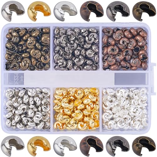 SOFPLATE 1 Box 600 Stück 6 Farben Offene Crimpperlen Schmuck Quetschperlen Messing Klein 4mm Halbrund Knotenende Mehrfarbige Abdeckung Crimpperlen Zur Schmuckherstellung Halsketten Armbänder Ohrringe SOFPLATE 1 Box 600 Stück 6 Farben Offene Crimpperlen Schmuck Quetschperlen Messing Klein 4mm Halbrund Knotenende Mehrfarbige Abdeckung Crimpperlen Zur Schmuckherstellung Halsketten Armbänder Ohrringe von SOFPLATE