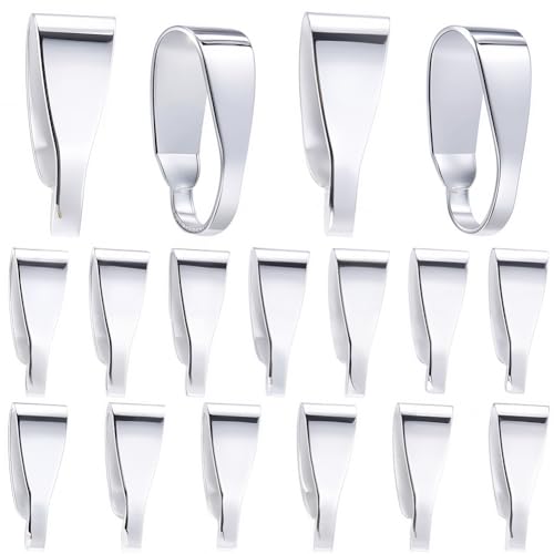 SOFPLATE 1 Box 600 Stück Anhängerschlaufen Collierschlaufen Klemmclip Messing Schnappverschluss Haken Klauenverschlüsse Anhänger Kettenverbinder Verschlüsse Für Halsketten Schmuckherstellung von SOFPLATE