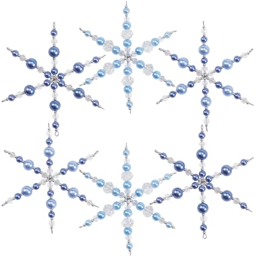 SOFPLATE 1 Box 6er Pack Schneeflocken Ornamente Aus Glasperlen Kristall Schneeflocken Dekorationen Drahtrahmen Blau Weiße Schneeflockenperlen Weihnachtsornament Zum Basteln Für Weihnachtsbaum Kronleuc SOFPLATE 1 Box 6er Pack Schneeflocken Ornamente Aus Glasperlen Kristall Schneeflocken Dekorationen Drahtrahmen Blau Weiße Schneeflockenperlen Weihnachtsornament Zum Basteln Für Weihnachtsbaum Kronleuc von SOFPLATE