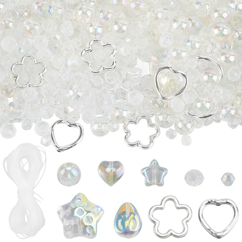 SOFPLATE 1 Box 9 Stile 484 Teiliges Set Mit Klaren Glasperlen Kristall Armband Bastelsets Hohle ab Farbige Sterne Runde Doppelkegel Abstandshalter Elastische Schnur Herzförmige Perlen Für Die Schmuckh SOFPLATE 1 Box 9 Stile 484 Teiliges Set Mit Klaren Glasperlen Kristall Armband Bastelsets Hohle ab Farbige Sterne Runde Doppelkegel Abstandshalter Elastische Schnur Herzförmige Perlen Für Die Schmuckh von SOFPLATE