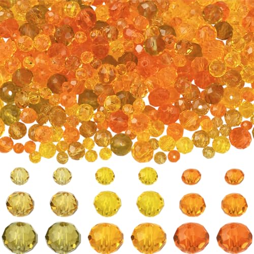 SOFPLATE 1 Box 900 Stück facettierte Glasperlen, Kristall-Rondelle-Perlen, Thanksgiving-Herbst-Thema, Orange, zum Basteln, lose Abstandshalter für Schmuckherstellung, Basteln, Halsketten, Armbänder SOFPLATE 1 Box 900 Stück facettierte Glasperlen, Kristall-Rondelle-Perlen, Thanksgiving-Herbst-Thema, Orange, zum Basteln, lose Abstandshalter für Schmuckherstellung, Basteln, Halsketten, Armbänder von SOFPLATE