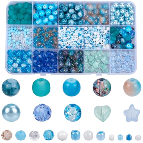 SOFPLATE 1 Box Mit 480 Stück Blauen Perlen Armband Bastelset Glasperlen 20g Abstandsperlen Rocailles Perlen 4mm Facettierte Kristallperlen Für Selbstgemachte Armbänder Ohrringe Halsketten Handyanhän SOFPLATE 1 Box Mit 480 Stück Blauen Perlen Armband Bastelset Glasperlen 20g Abstandsperlen Rocailles Perlen 4mm Facettierte Kristallperlen Für Selbstgemachte Armbänder Ohrringe Halsketten Handyanhän von SOFPLATE