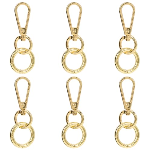 SOFPLATE 1 Box Mit 6 Sets Drehverschluss Clips Goldener Drehverschluss Schlüsselanhänger Mit Federtorringen Karabinerhaken Aus Metall Mit Doppelöffnung Schlüsselanhänger Aus Legierung Zubehör Für Schl SOFPLATE 1 Box Mit 6 Sets Drehverschluss Clips Goldener Drehverschluss Schlüsselanhänger Mit Federtorringen Karabinerhaken Aus Metall Mit Doppelöffnung Schlüsselanhänger Aus Legierung Zubehör Für Schl von SOFPLATE