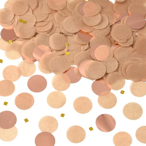 SOFPLATE 1 Box ca. 50 g Rotgold-Konfetti, rund, Tischkonfetti, Großpackung, Seidenpapier, Rosa, Weißgold, leicht, romantisches Papier, Streuung für Hochzeit, Valentinstag, Jahrestag, Dekoration SOFPLATE 1 Box ca. 50 g Rotgold-Konfetti, rund, Tischkonfetti, Großpackung, Seidenpapier, Rosa, Weißgold, leicht, romantisches Papier, Streuung für Hochzeit, Valentinstag, Jahrestag, Dekoration von SOFPLATE